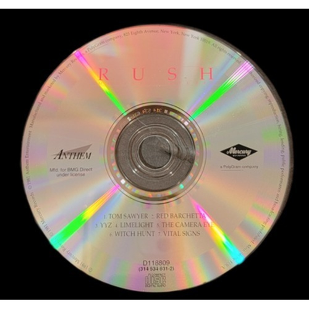 Rush - Moving Pictures CD (1981) Mercury Records BMG Direct D118809 Classic Rock